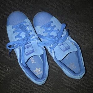 Blue Suede Shell Toe Adidas Sneakers